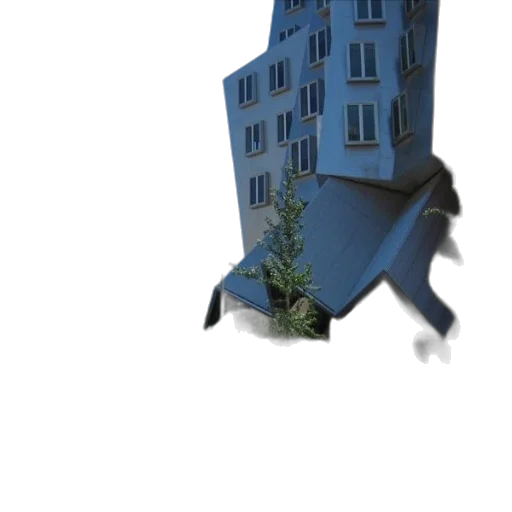 building, robot, umbrella, tree transparent PNG cut-out