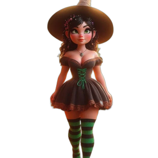 dress, hat, concept art, fantasy art transparent PNG cut-out