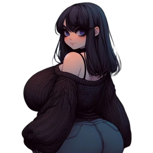 dress, hair, creature, jacket transparent PNG cut-out