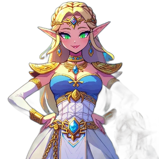 dress, crown, staff, jewelry transparent PNG cut-out