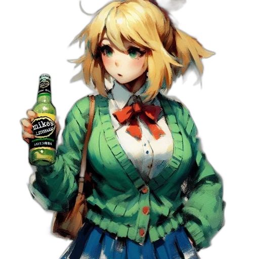 bottle, jacket, dress, weapon transparent PNG cut-out