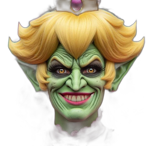 face, mask, crown, concept art transparent PNG cut-out