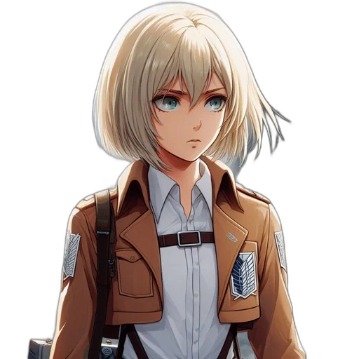 jacket, staff, face, weapon transparent PNG cut-out