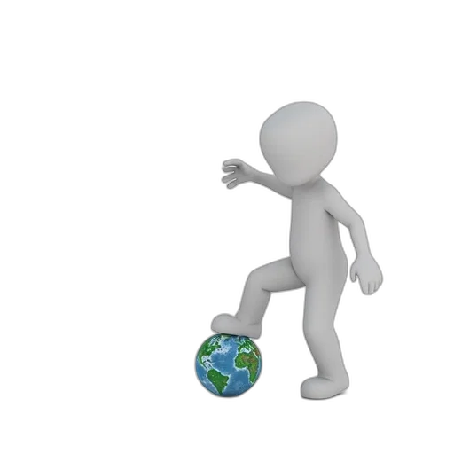 staff, 3d render, stylized, white transparent PNG cut-out
