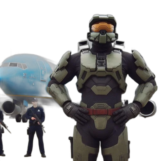 robot, weapon, concept art, 3d render transparent PNG cut-out