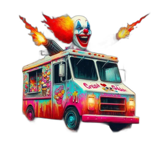 food, car, concept art, clown transparent PNG cut-out