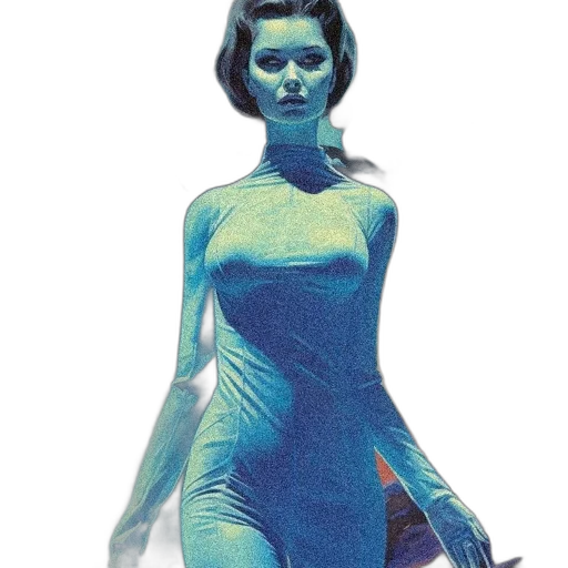 dress, robot, comic book art, concept art transparent PNG cut-out