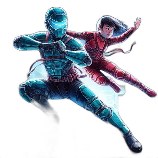 concept art, comic book art, pixel art, fantasy art transparent PNG cut-out