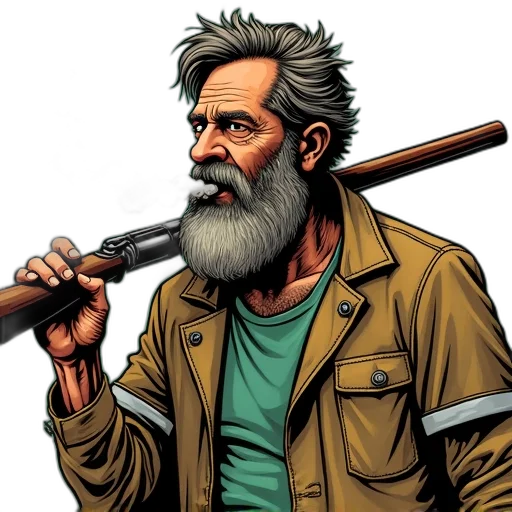 comic book art, concept art, cartoon, shirt transparent PNG cut-out