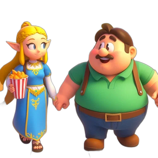 dress, crown, 3d render, concept art transparent PNG cut-out