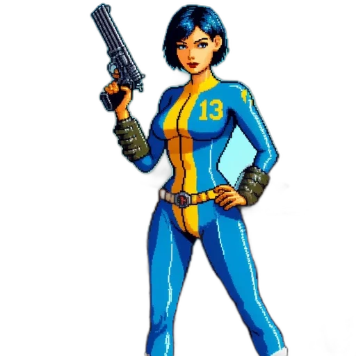 weapon, staff, jacket, comic book art transparent PNG cut-out