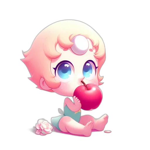 creature, staff, flower, face transparent PNG cut-out