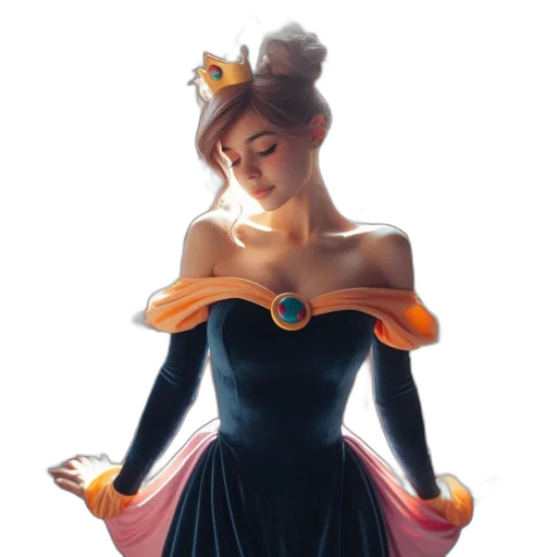 dress, crown, jewelry, concept art transparent PNG cut-out