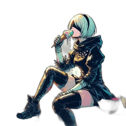 weapon, sword, jacket, staff transparent PNG cut-out