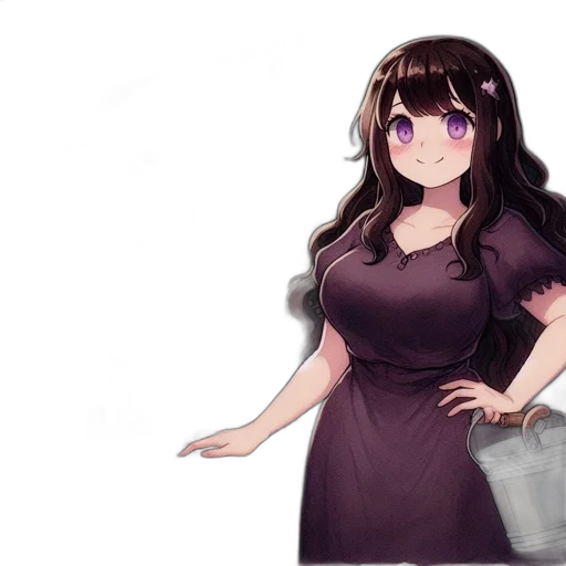 dress, creature, staff, face transparent PNG cut-out
