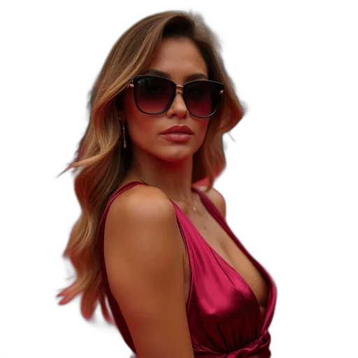 dress, jewelry, face, photorealistic transparent PNG cut-out