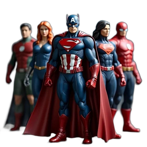 comic book art, concept art, 3d render, marvel transparent PNG cut-out