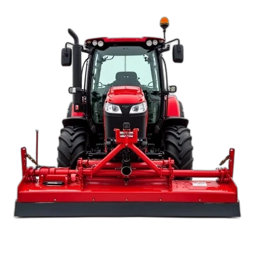 weapon, red, tractor, rotary transparent PNG cut-out