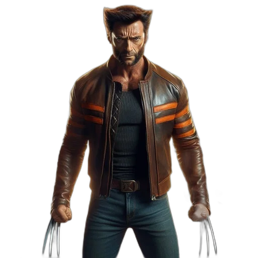 jacket, concept art, comic book art, 3d render transparent PNG cut-out