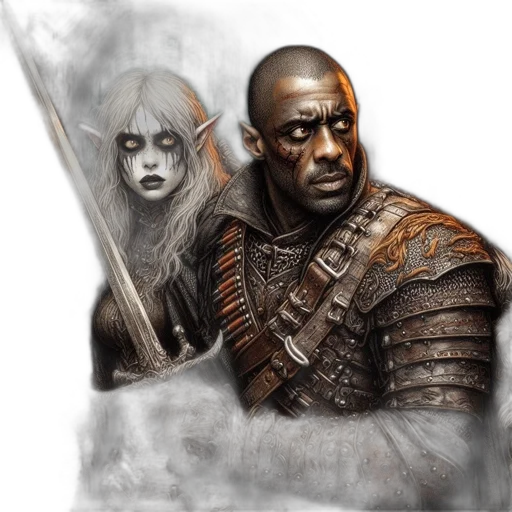sword, face, fantasy art, concept art transparent PNG cut-out