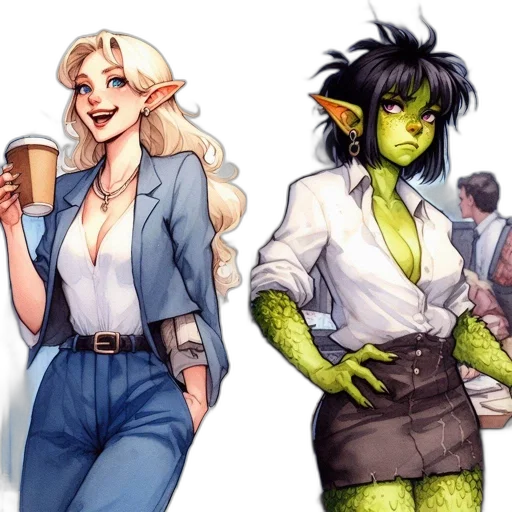 comic book art, concept art, fantasy art, pixel art transparent PNG cut-out
