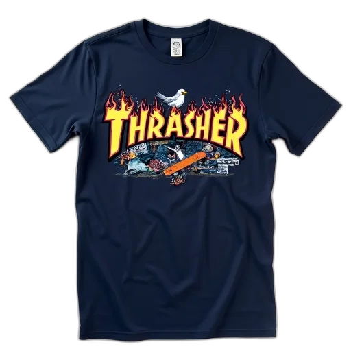navy, blue, t-shirt, graphic transparent PNG cut-out