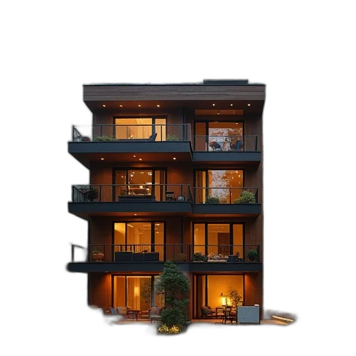 building, furniture, 3d render, photorealistic transparent PNG cut-out