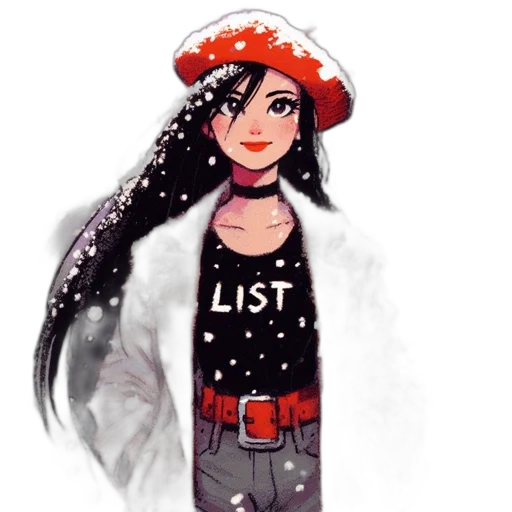 jacket, hat, staff, dress transparent PNG cut-out