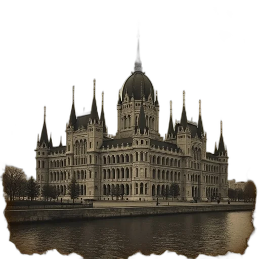 building, crown, concept art, photorealistic transparent PNG cut-out