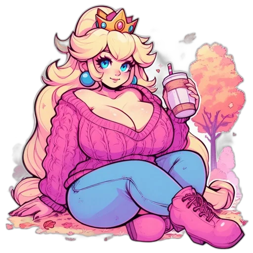 dress, crown, pixel art, vaporwave transparent PNG cut-out