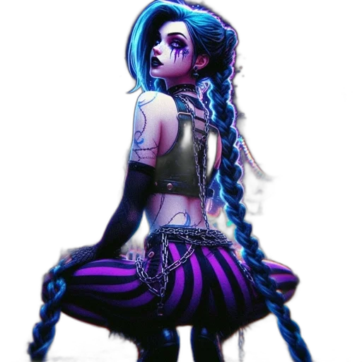 dress, staff, concept art, cyberpunk transparent PNG cut-out