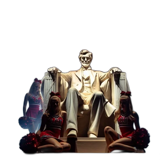 statue, seated, abraham, lincoln transparent PNG cut-out