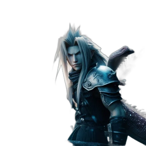 sword, dragon, hair, weapon transparent PNG cut-out