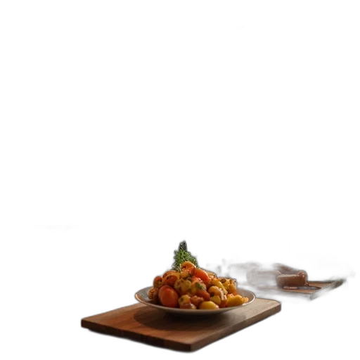 food, crown, 3d render, photorealistic transparent PNG cut-out