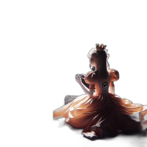 dress, crown, concept art, 3d render transparent PNG cut-out
