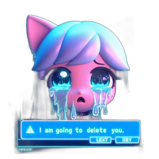 robot, creature, animal, vaporwave transparent PNG cut-out