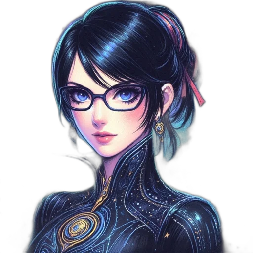 staff, dress, face, jewelry transparent PNG cut-out