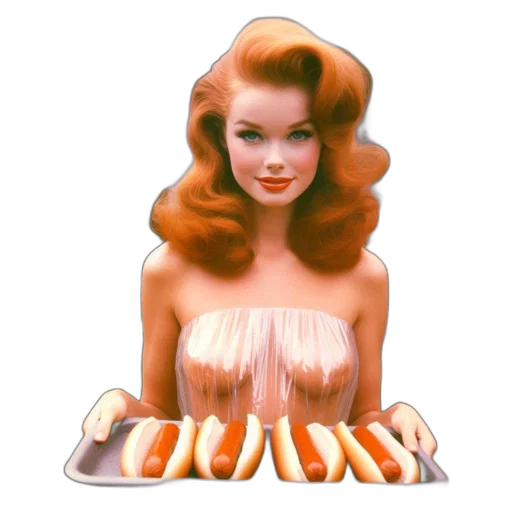 food, hair, dress, photorealistic transparent PNG cut-out