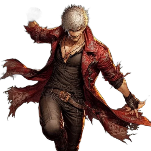 jacket, concept art, red, animated transparent PNG cut-out