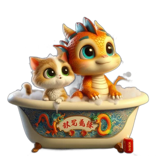 dragon, animal, 3d render, concept art transparent PNG cut-out