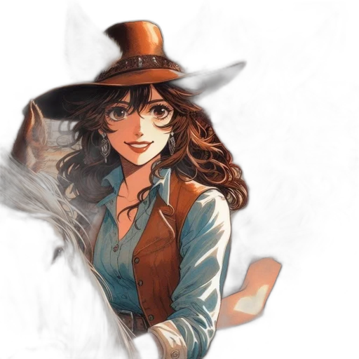 hat, staff, jacket, anime transparent PNG cut-out