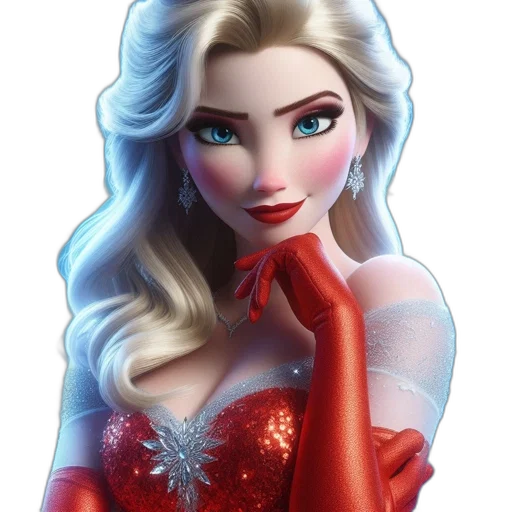 dress, face, cartoon, fantasy art transparent PNG cut-out