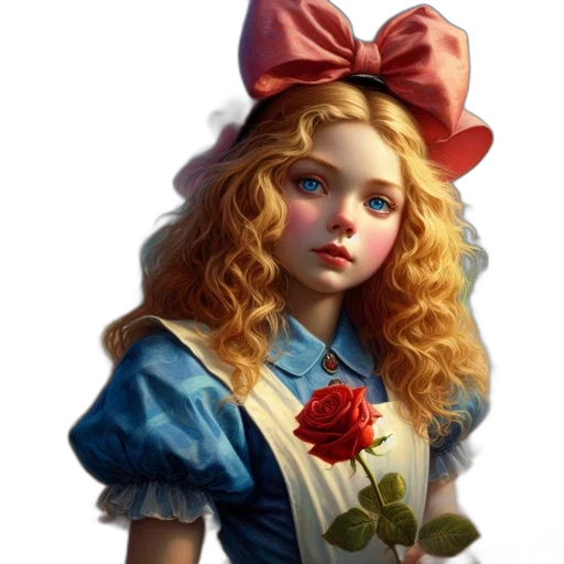 dress, crown, face, flower transparent PNG cut-out