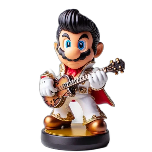 3d render, figurine, mario, nintendo transparent PNG cut-out