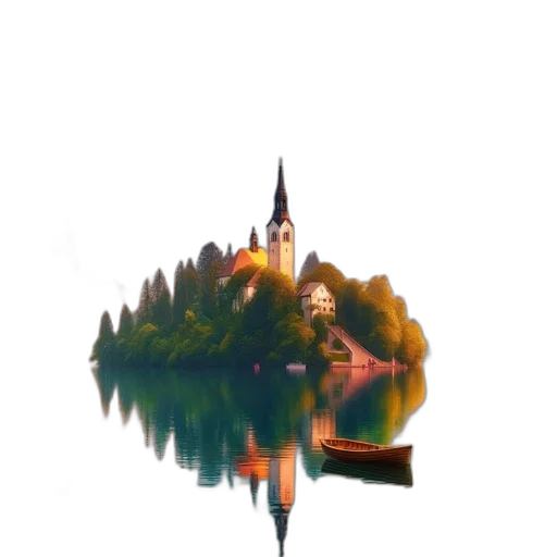 crown, building, sword, staff transparent PNG cut-out