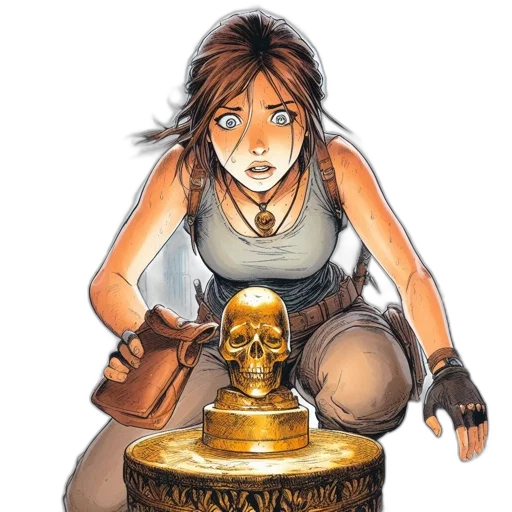 concept art, comic book art, fantasy art, determined transparent PNG cut-out
