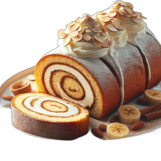 food, 3d render, photorealistic, roll transparent PNG cut-out