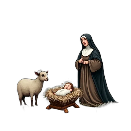 pixel art, concept art, fantasy art, christmas-themed transparent PNG cut-out