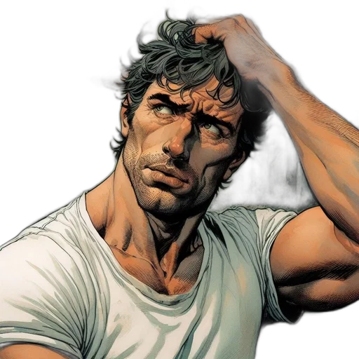 comic book art, concept art, photorealistic, individual transparent PNG cut-out