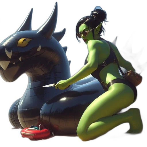 dragon, staff, creature, concept art transparent PNG cut-out